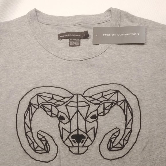 French Connection Other - French Connection Embroidery Tee T Shirt  size L